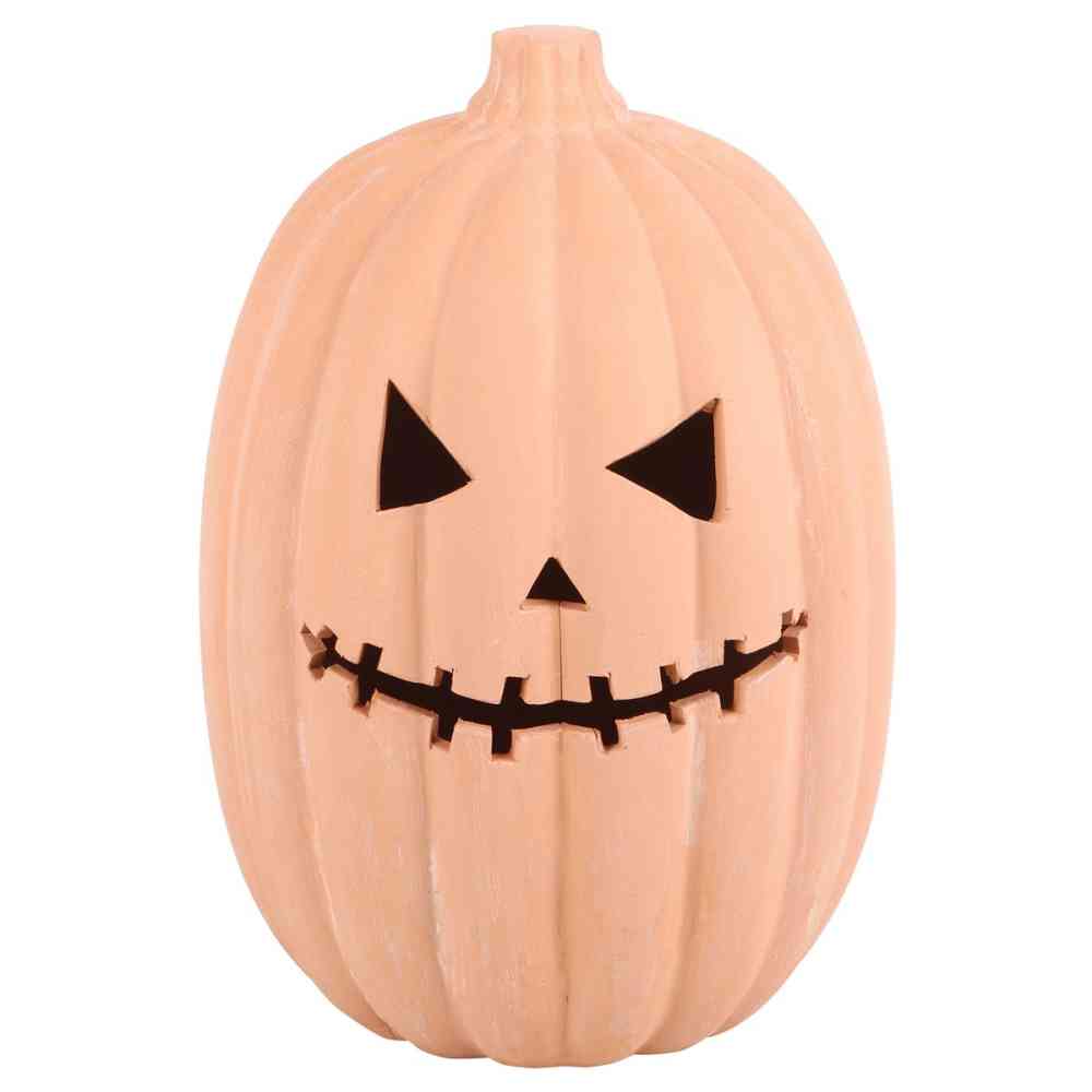 Something Different - 30cm Terracotta Pumpkin Dekorative Figur - Orange